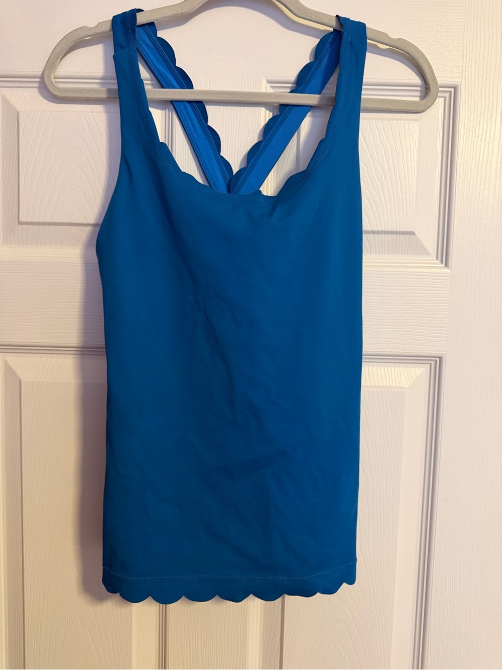KIAVA Bright Blue Scallop-Trim Swim Tankini